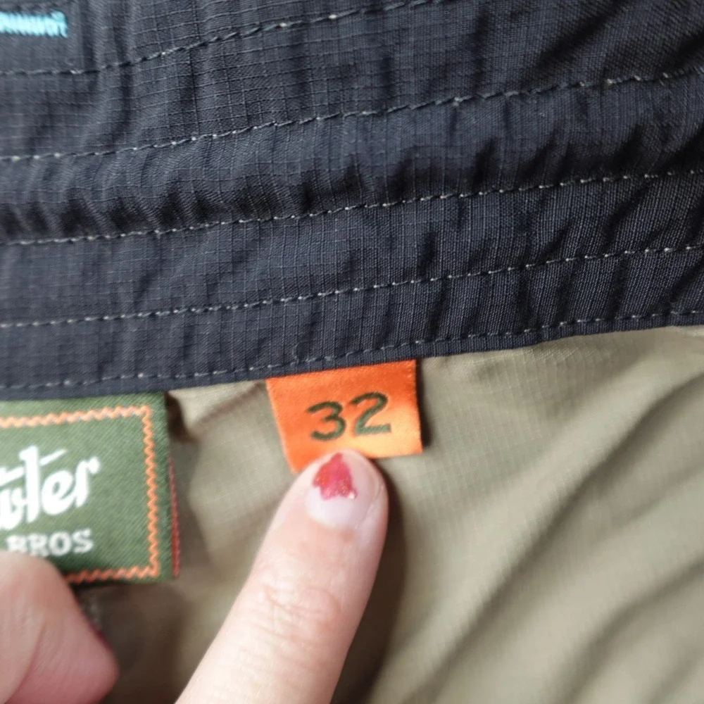 Howler Brothers Horizon Hybrid Shorts Mens 32 Khaki Nylon Ripstop Fishing